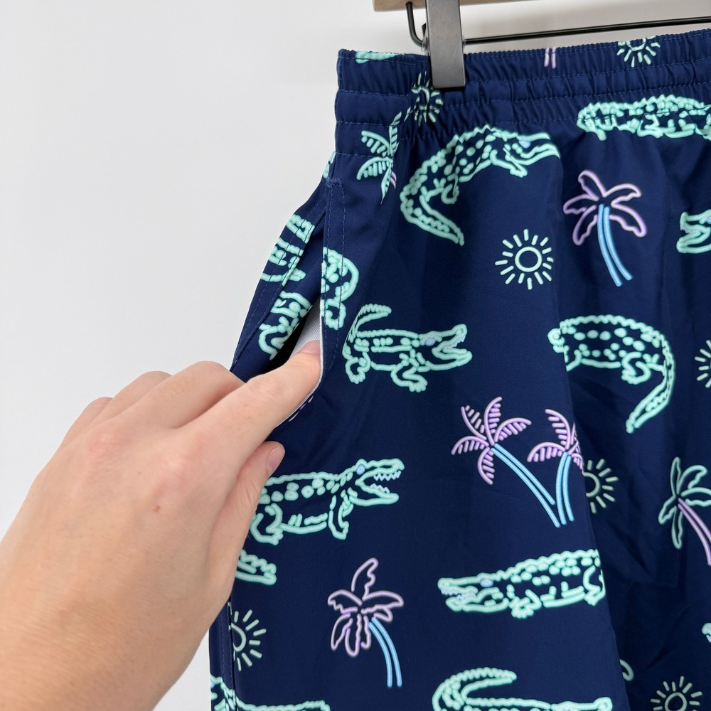 Chubbies Classic Swim Trunk 4" The Neon Glades Navy Men 3XL Alligator Brief Line - Picture 2 of 8